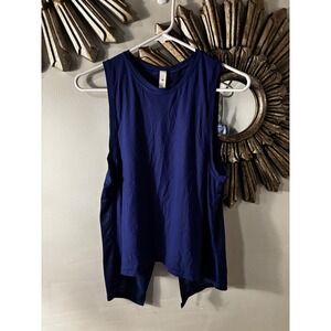 Lululemon Open Back Training Tank Womens 2 Blue Sleeveless Gym